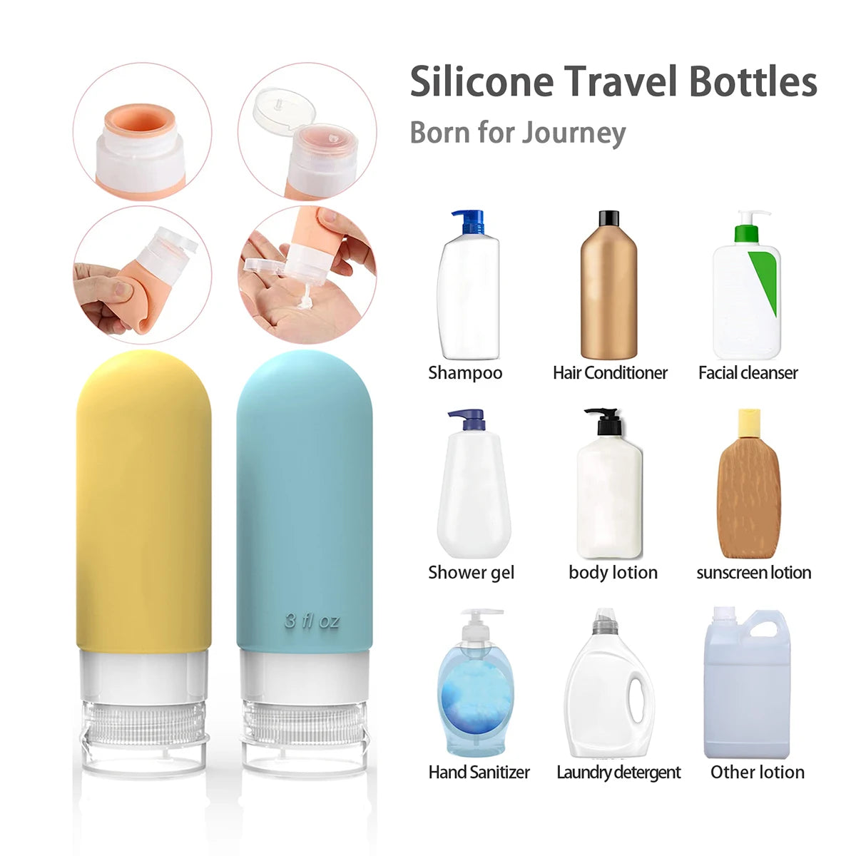 16 Piece Travel Bottle Set