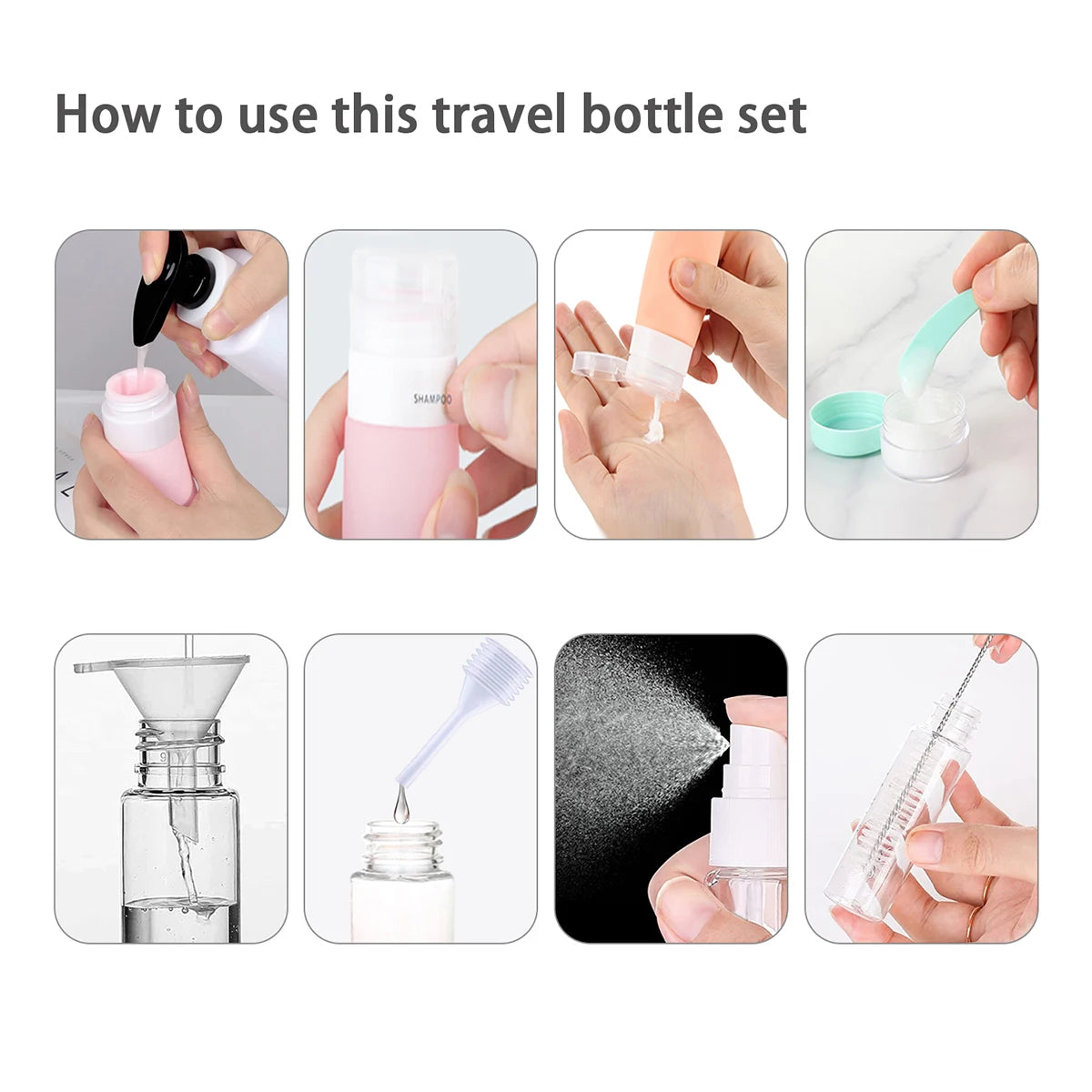 16 Piece Travel Bottle Set